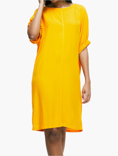 MyRunway | Shop Woolworths Light Orange Cuffed Sleeve Viscose